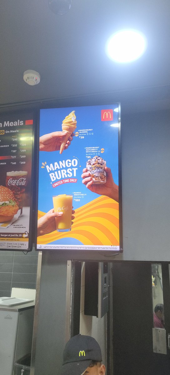 KunalSheth's tweet photo. Not a big fan of @McDonalds but come summer i am in the q for their mango burst ice creams. they are the best! not sure if it's available across India but Bombay sure has it. https://t.co/MXnVnBlYoD
