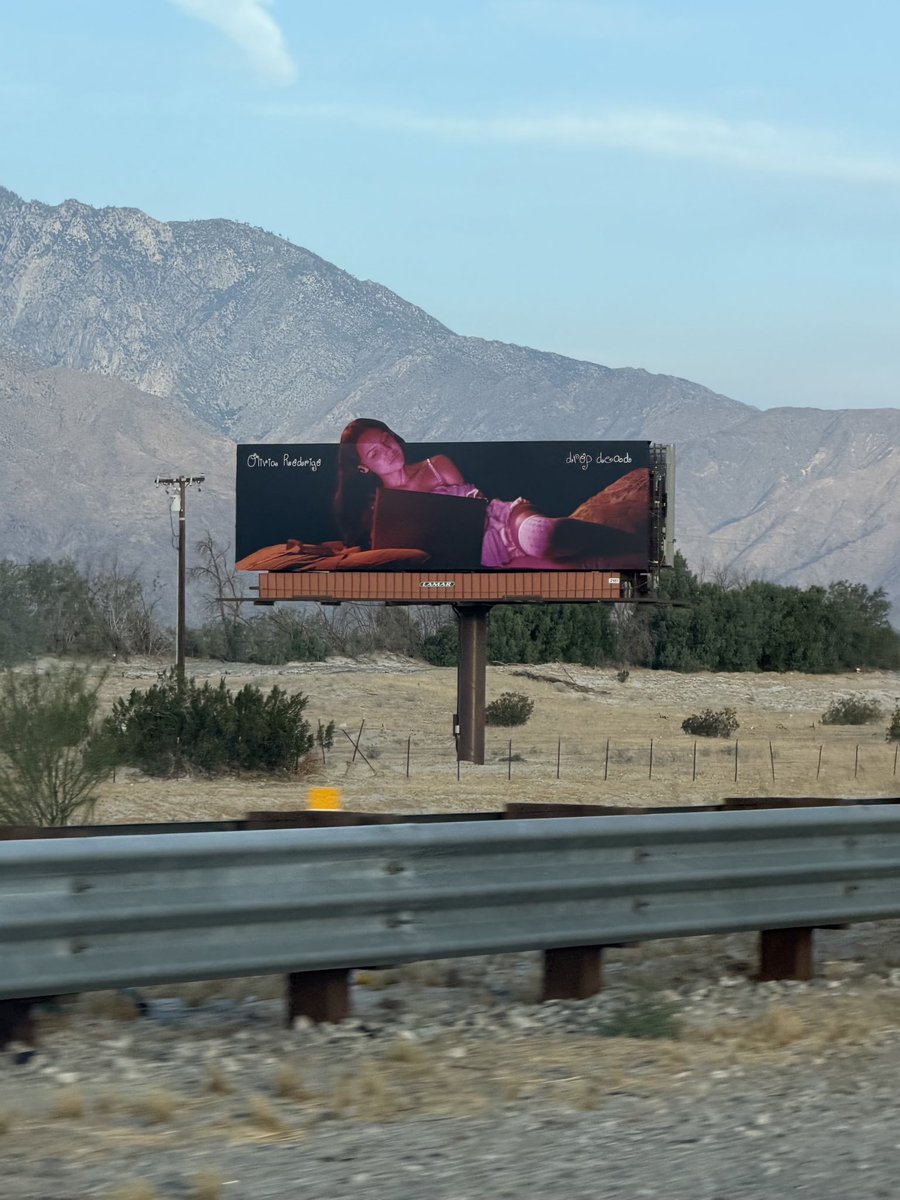 PInsider_'s tweet photo. 🚨 | New Olivia Rodrigo “drop dead” Coachella billboards spotted https://t.co/fqdBkVlWFd
