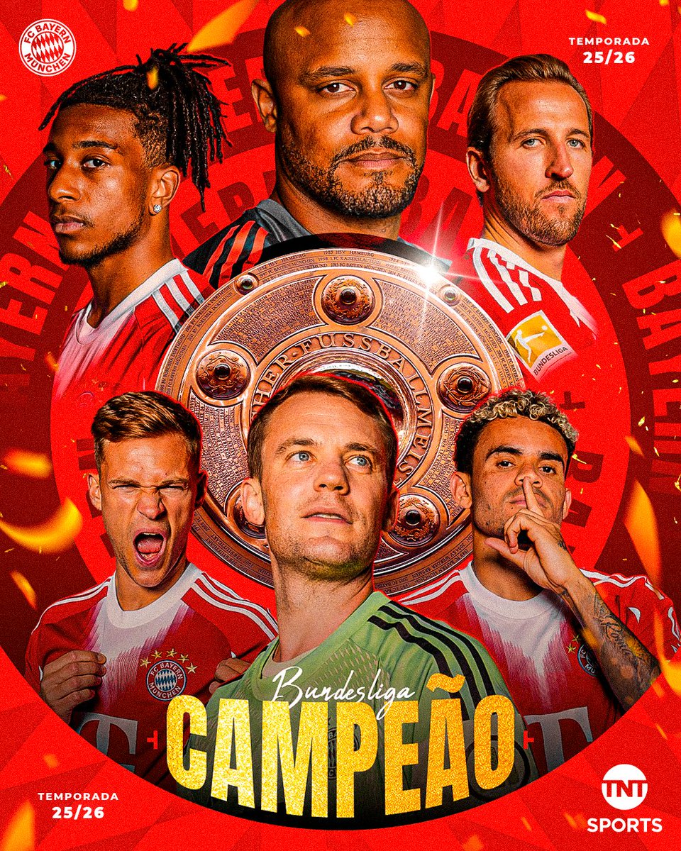 TNTSportsBR's tweet photo. O AVASSALADOR BAYERN DE MUNIQUE CONFIRMA O FAVORITISMO E CONQUISTA O TÍTULO DO #CAMPEONATOALEMÃO PELA 35ª VEZ NA HISTÓRIA! 🇩🇪🏆 QUE CAMPANHA FANTÁSTICA! 👏🔴

#MFM #PósJogo #CasaDaChampions #HBOMax https://t.co/I6fsVqPsVN