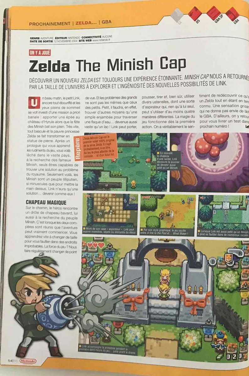 AllmightoFranky's tweet photo. TheLegendOfZelda à l'honneur,pour les 40 ans de la licence!Ce soir #TheMinishCap sur #GameBoyAdvance en preview dans #Nintendo le mag officiel 2 fois et le test dans #ConsolesPlus avec un joli 17/20 #retro #retrogaming #oldschool 1/2 https://t.co/qyxVmcrVNj