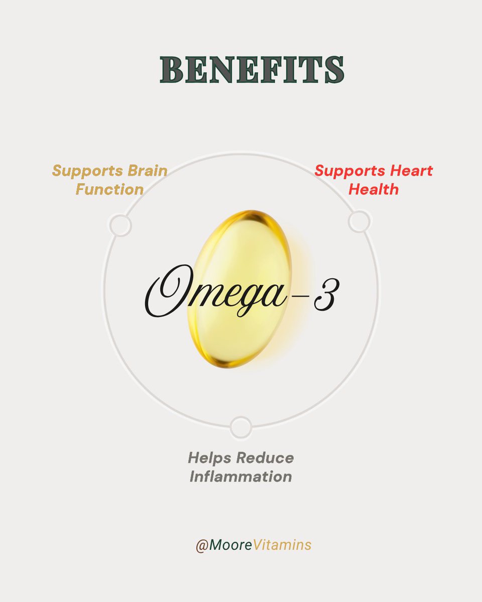 MooreVitamins's tweet image. If you only kept one supplement: omega-3.

Heart. Brain. A healthy inflammatory response. One soft gel, three jobs.

🔗 moorevitamins.com

#omega3 #hearthealth #dailyvitamins