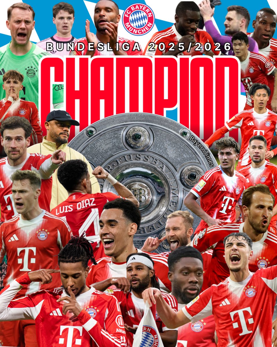 FULL TIME 4-2. 

BAYERN MÜNCHEN ARE OFFICIALLY THE BUNDESLIGA CHAMPIONS FOR THE 35TH TIME!!!! 🏆🇩🇪🔴⚪️