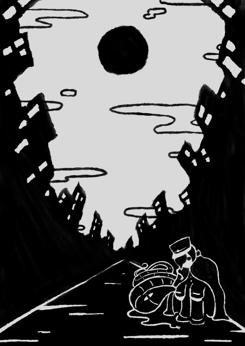 plakythebirb's tweet image. night steets, and crossovertism 
[飴唄にぽ]
[Vessobrine]
#fanart #crossover #monochrome 
#UTAU #ぞんび線CB 
#GoodbyeStrangers 
#procreate