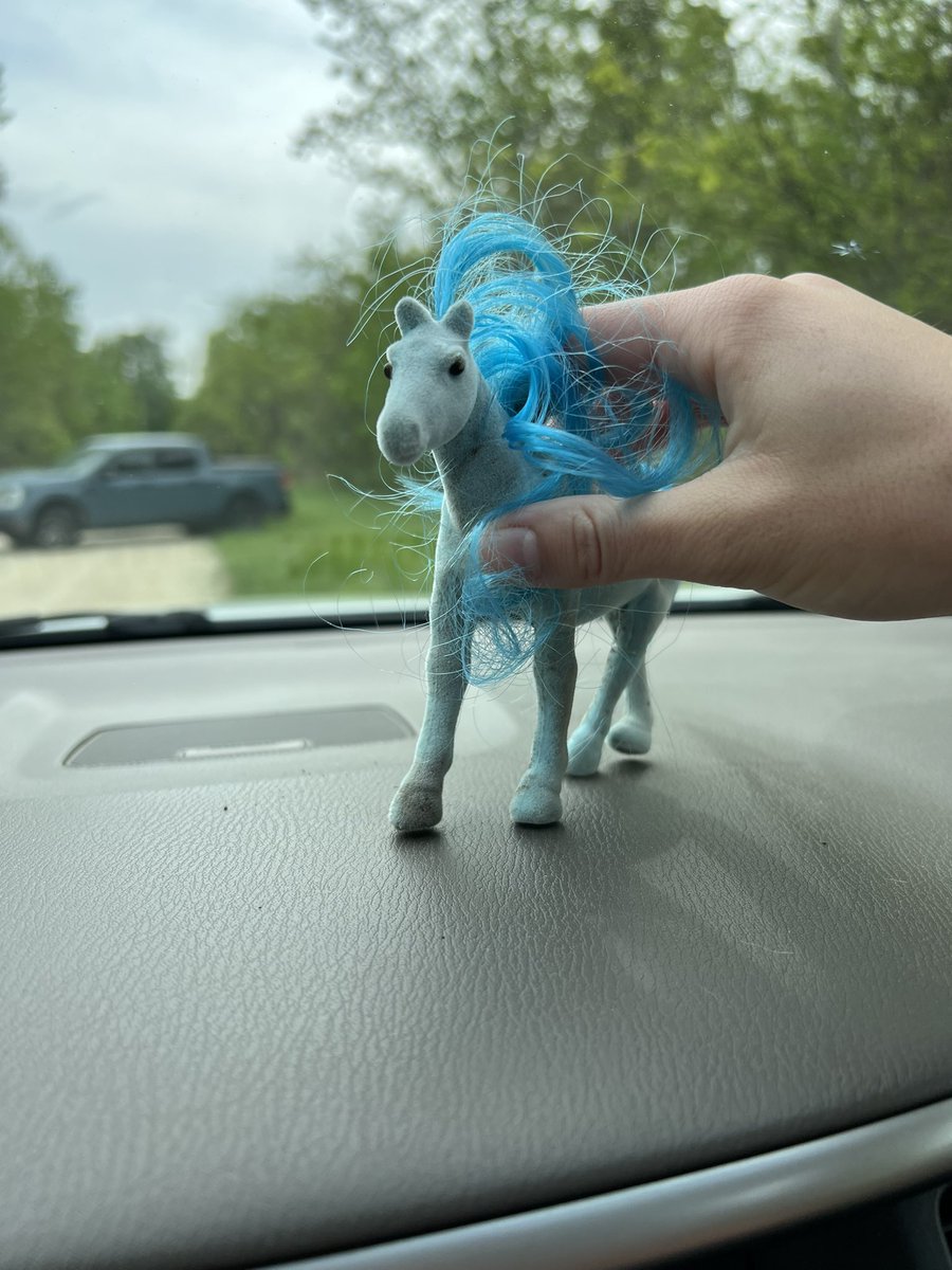rew_erin's tweet image. My daughter and I picked up trash this weekend and found this little pony on the side of the road. She couldn't bear to throw her away, so she took a ride in my pocket and came home with us. Now I have an inspiration for a new #PB. 😉

#kidlit #WritingCommnunity