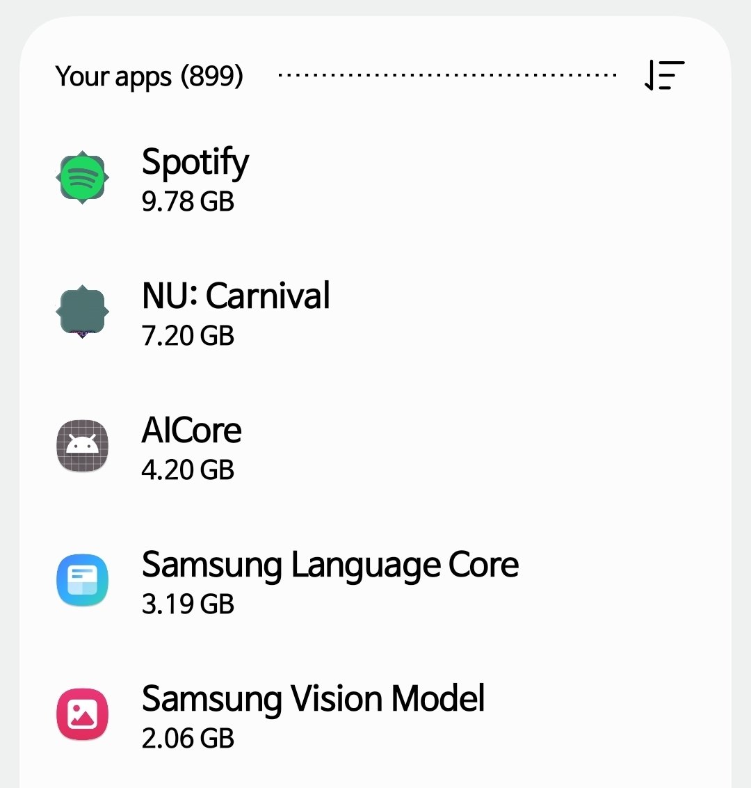 utsumushii's tweet image. why the fuck samsung gotta have a 4gb app for ai that i dont even use #storagetwt #phometwt #storage #settingstwt