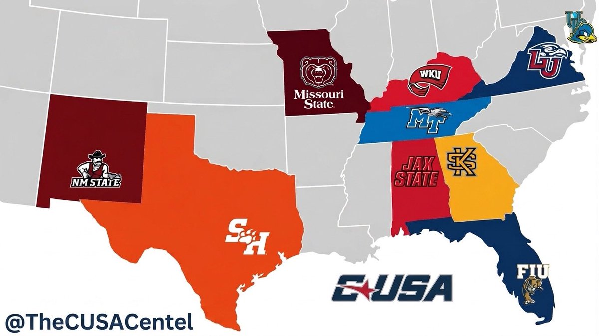 TheCUSACentel's tweet photo. Which schools do you see being added/removed before the end of the decade? https://t.co/V3aplWW7Co