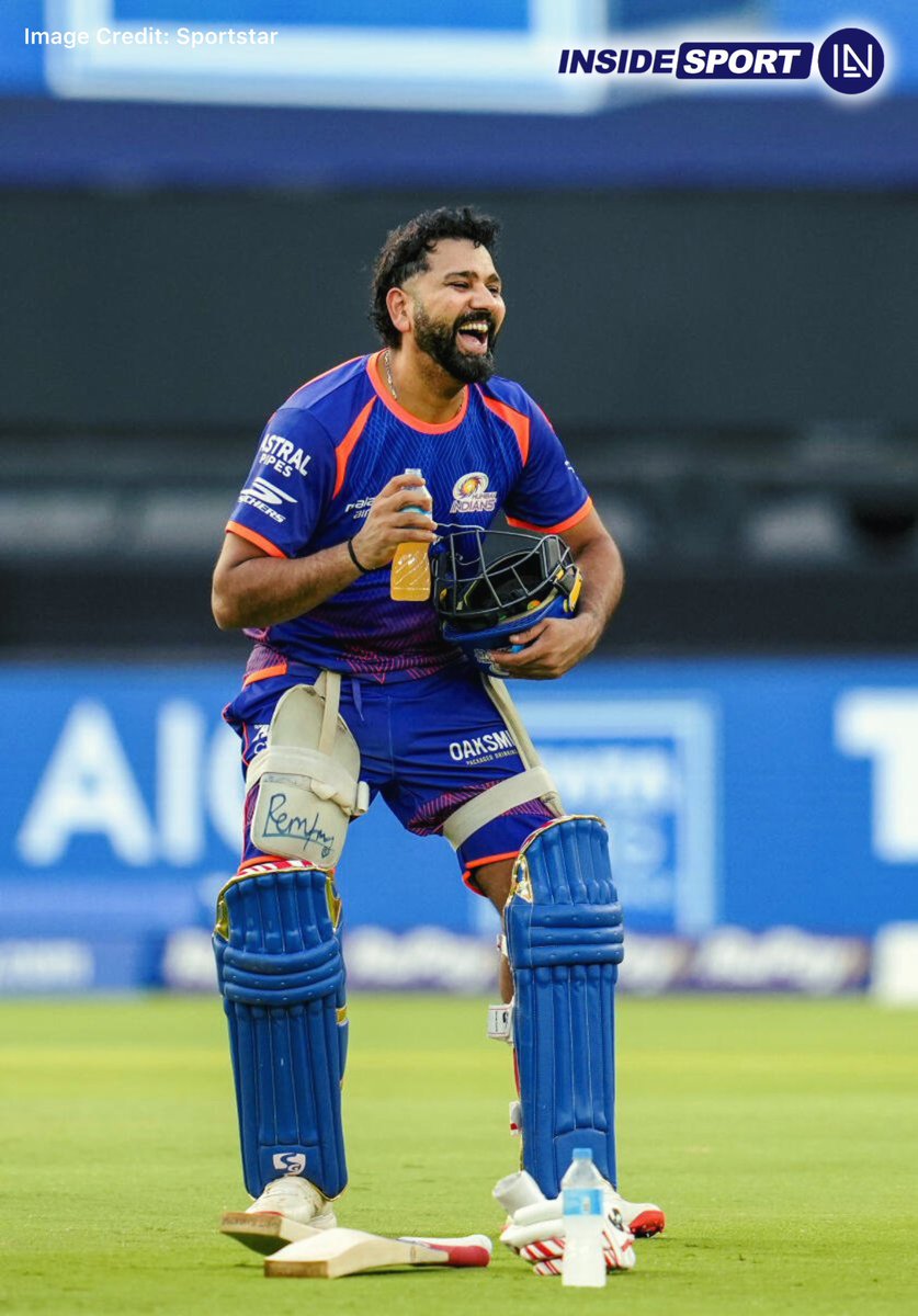 InsideSportIND's tweet image. Rohit Sharma in a fun mood during the training session at the Narendra Modi Stadium 😁🏏

#RohitSharma #MI #IPL2026 #Insidesport #CricketTwitter
