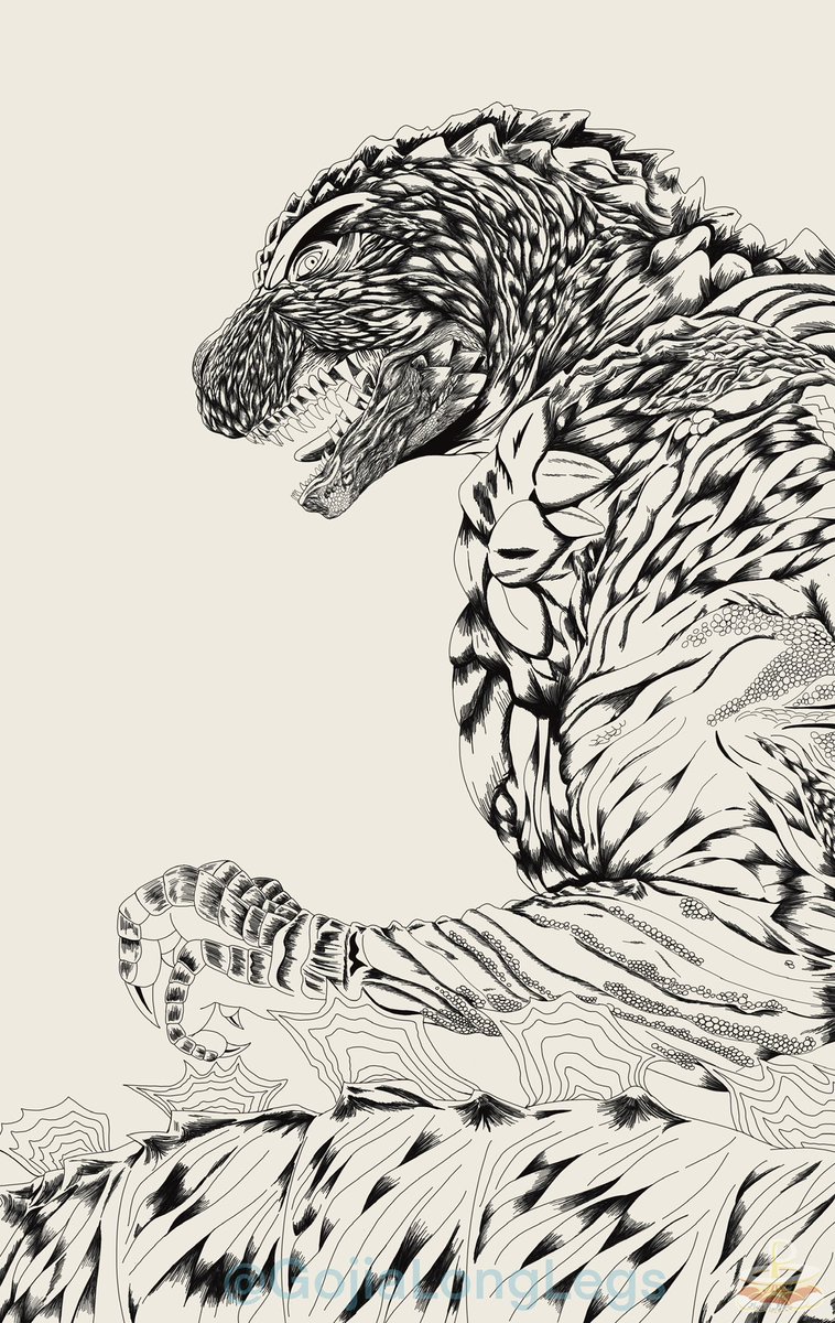Vander_1911's tweet image. This is an older Godzilla drawing of mine, from an old insta account.

#godzilla #godzillaminusone #godzillaminuszero #godzillaart #artwork