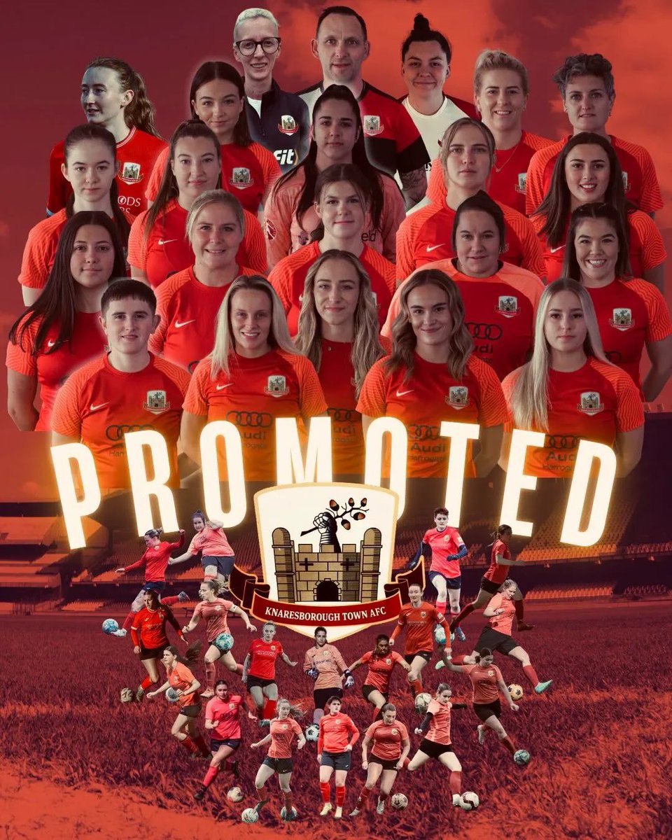 KnaresboroughFC's tweet image. Congratulations to the Management &amp;amp; Players of our @KTAFCWomen team

Today they have won another promotion making that 4 promotions in 4 seasons. You should all be incredibly proud of what you have achieved since creating the team 4 years ago

#BacktoBacktoBacktoBack