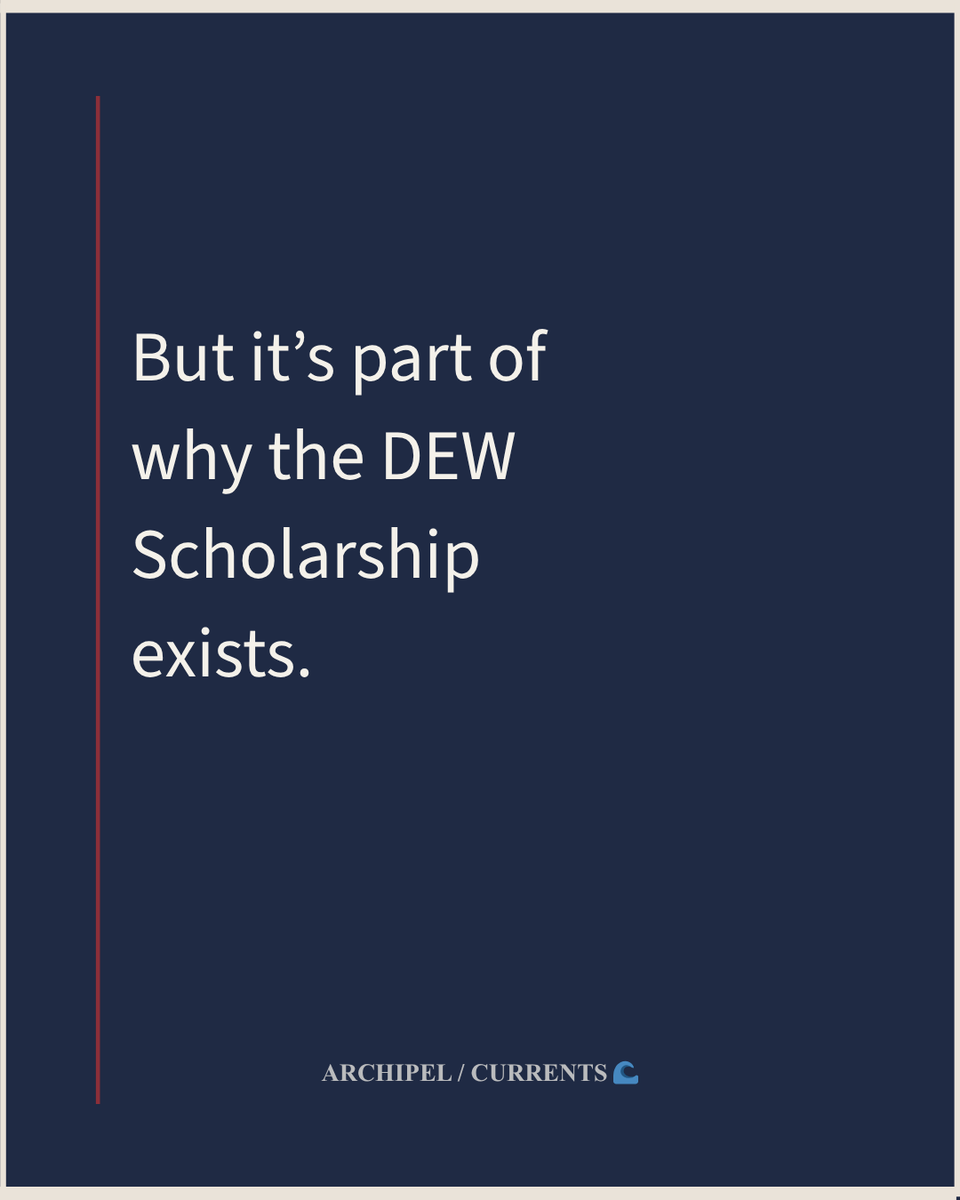 carawaterfall's tweet photo. This is part of why the DEW Scholarship exists.

Applications open April 30 ↓

https://t.co/HfgZSiZsAO

#DEWScholarship #currents #Archipel #grants https://t.co/SgTFwp8meJ