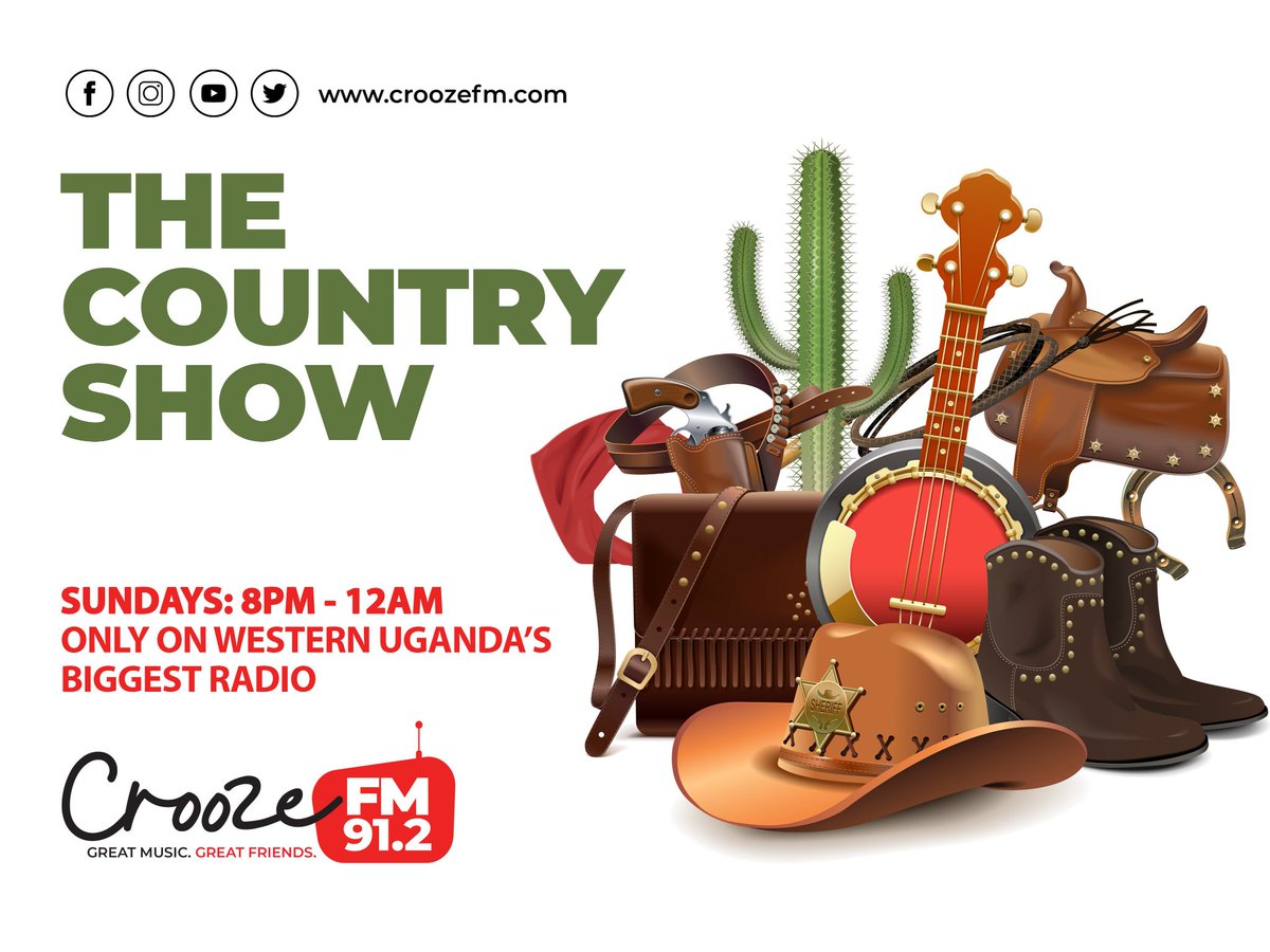 912CroozeFM's tweet photo. Country music is till going strong right now. Big Shows are coming, new music is dropping, and fans are showing up in big numbers.😎

And  tonight, @nickson_256 has got a strong lineup ready for you, filled with the songs you know and the ones you'll enjoy all over again.
What country song is on your mind tonight?☺📲

Stream: https://t.co/AStWN0ZXul🔗

#TheCountryShow
#CroozeFM
#Mbarara