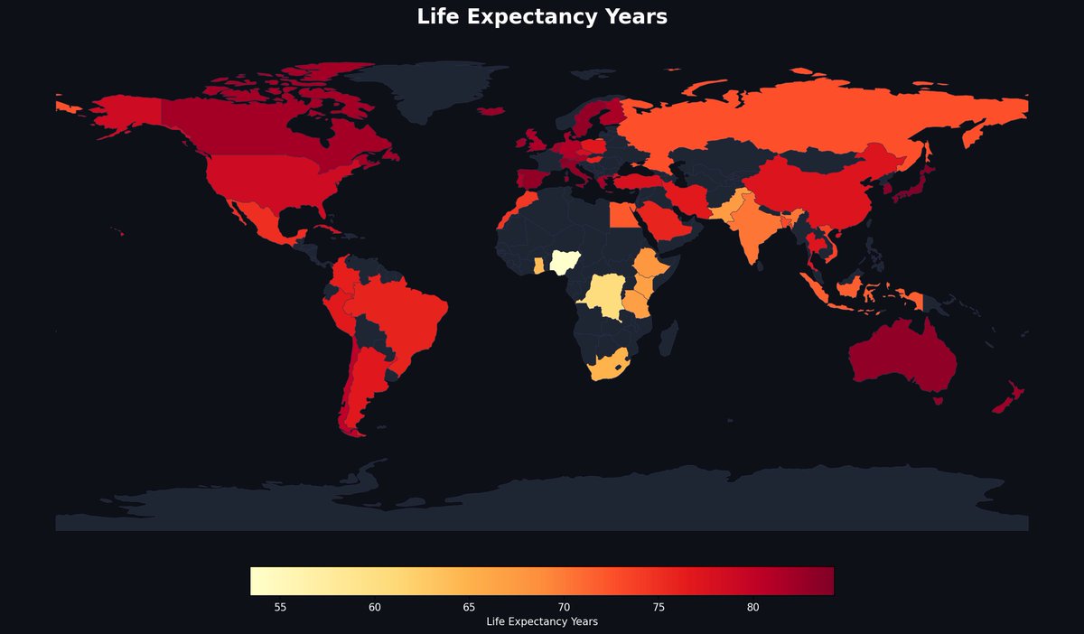 MapPorn_Zone55's tweet image. Surprisingly, some of the darkest red zones — meaning longest lives — appear in parts of Russia and Central Asia, not just wealthy Western nations. One color shift spans nearly 30 years of difference.
— @MapPorn_Zone55 · link in bio
#MapPorn #geography