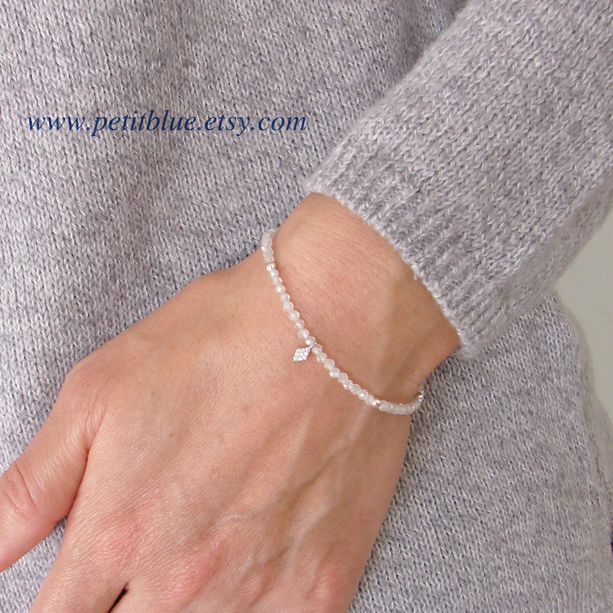 JewelryByMikako's tweet image. White Zircon Bracelet with Tiny Daiamond Shaped Cubic Zirconia Charm ~ Layering Bracelet ~ Dainty Bracelet ~ Holiday Gift tuppu.net/fa2d636d  #StackableBracelet
