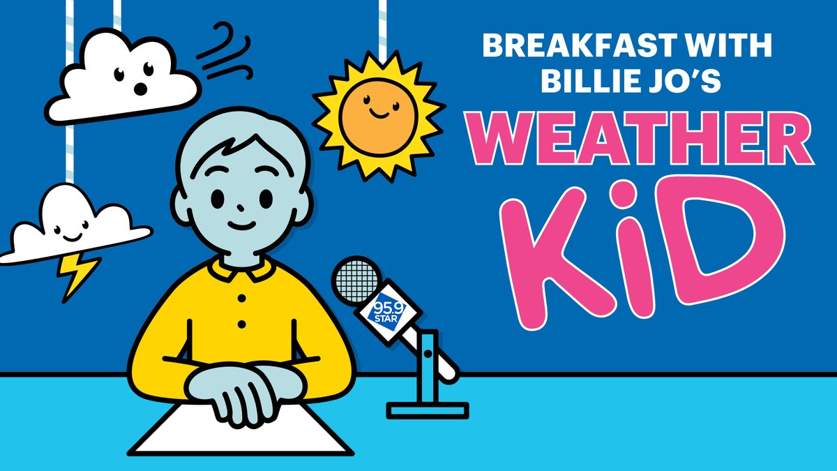 959star's tweet image. Breakfast with Billie Jo is on the hunt for the next Weather Kid to join the show every Thursday at 8AM throughout the school year! 

Learn more 🔗: bit.ly/45JEWFL

#959STAR #BreakfastWithBillieJo #Calgary