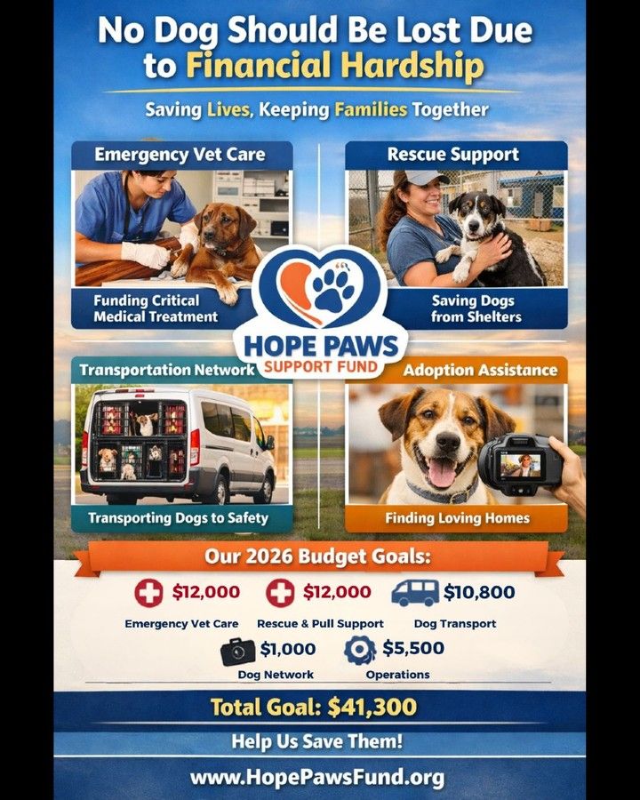 hopepawsfund's tweet image. "🐶 Who We Are &amp;amp; How We Save Dogs — 💯 volunteer-led. 🩺 4 life-saving projects. 💰 $41,300 budget.
Read article: hopepawsfund.org/who-we-are-how…
#DogRescue #Nonprofit #SaveDogs #AnimalWelfare #VolunteerLed #AdoptDontShop #EmergencyVetCare #FosterDogs #Resc"