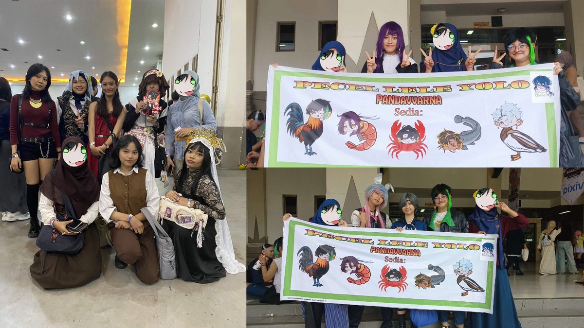 Otsu Pandavvarna di Comipara Day 2! ✨ 
Hari ini rameeee banget dan kita juga bikin beberapa konten (diupload bertahap, ya, tungguin aja)
Banyak cosplayer hari ini 🫶🏻
Makasih semua yang udah mampir ke warung pecel lele YoLo dan seru2an bareng, VV lah pokoknya 🫶🏻