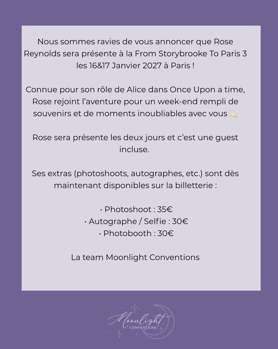 FrConventions's tweet photo. Rose Reynolds sera à la #FSTP3 de @Moonlight_Conv https://t.co/RNU2zuONJn