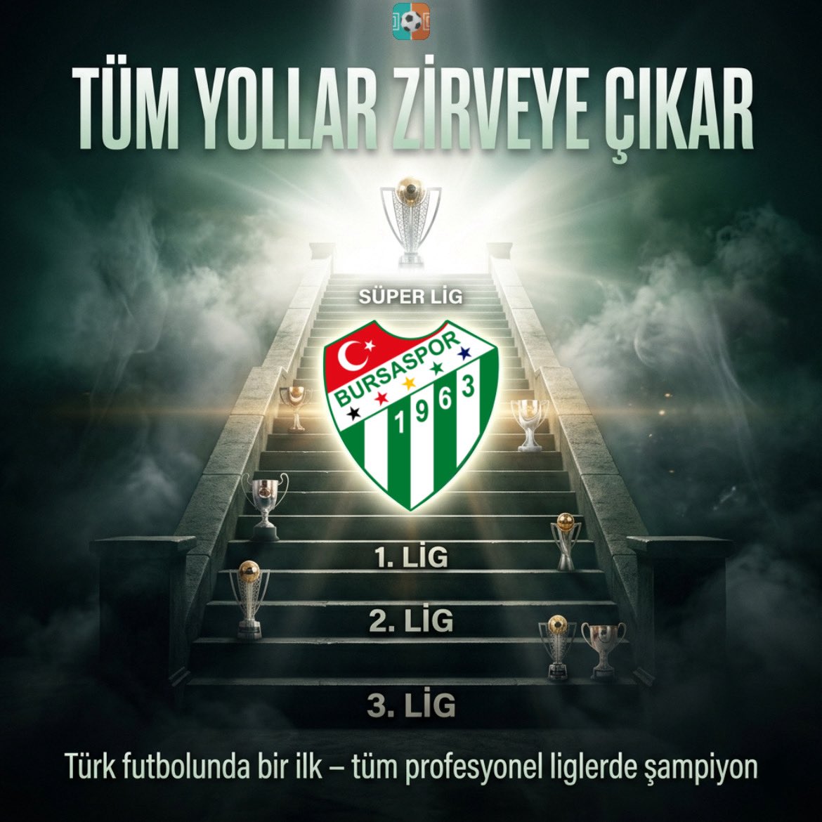 AltLiglerTR's tweet photo. Bursaspor, tüm profesyonel liglerde şampiyon olan ilk ve tek takım oldu. 🏆

-  Süper Lig; 2009-2010
-  1.Lig; 2005-2006
-  2.Lig; 2025-2026
-  3.Lig; 2024-2025 https://t.co/WHrzrSh5Ll