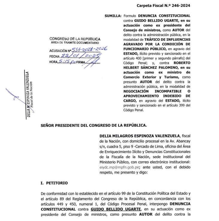 #Elecciones2026 📍La <a href="/FiscaliaPeru/">Ministerio Público</a> presentó una denuncia constitucional contra el candidato presidencial Roberto Sánchez (<a href="/JuntosPorElPe/">JUNTOS POR EL PERÚ</a>) por los presuntos delitos de negociación incompatible y aprovechamiento del cargo cuando lideró el <a href="/MINCETUR/">MINCETUR 🇵🇪</a>. 🧵
👉ojo-publico.com/6260/las-inves… 👈