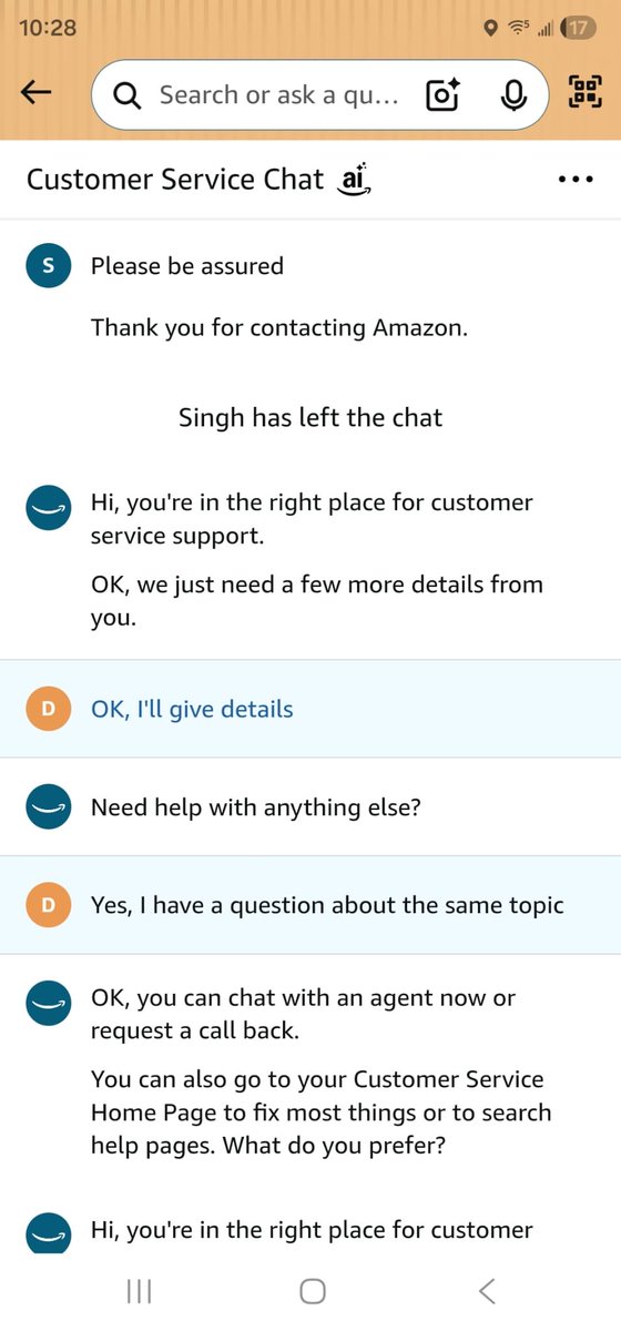DeepNotJhony's tweet photo. @AmazonHelp See the chat history with the customer service, terrible waste of time https://t.co/VkufnPi8uy