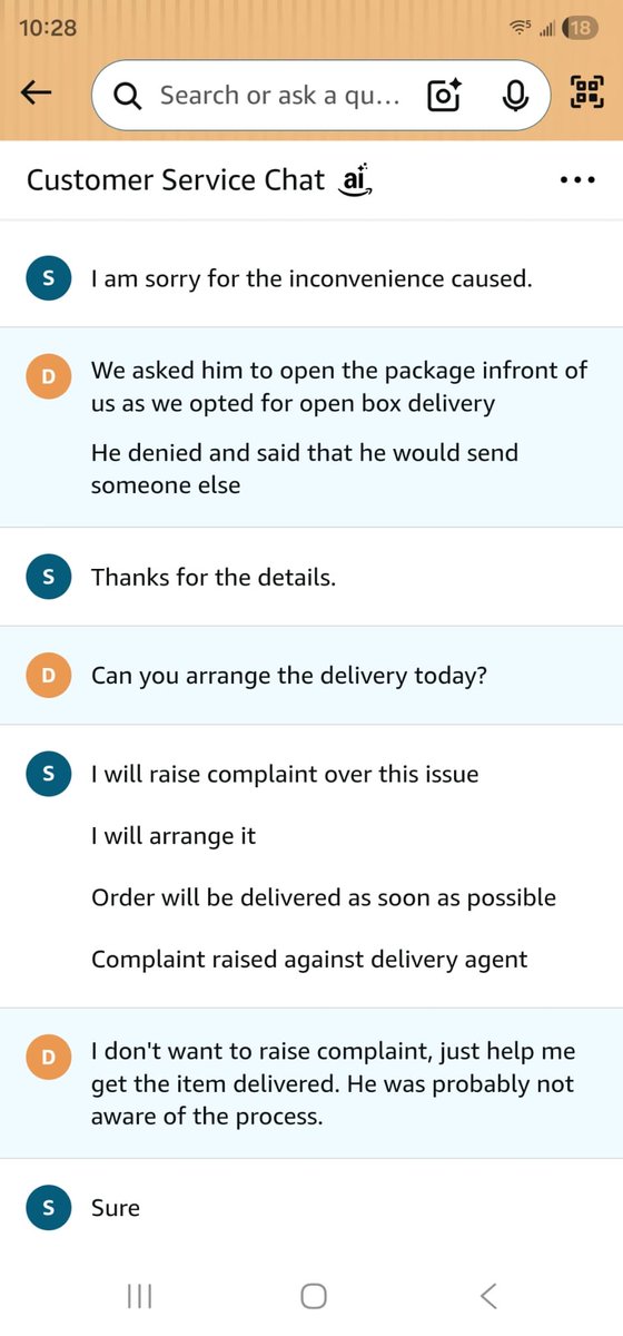 DeepNotJhony's tweet photo. @AmazonHelp See the chat history with the customer service, terrible waste of time https://t.co/VkufnPi8uy