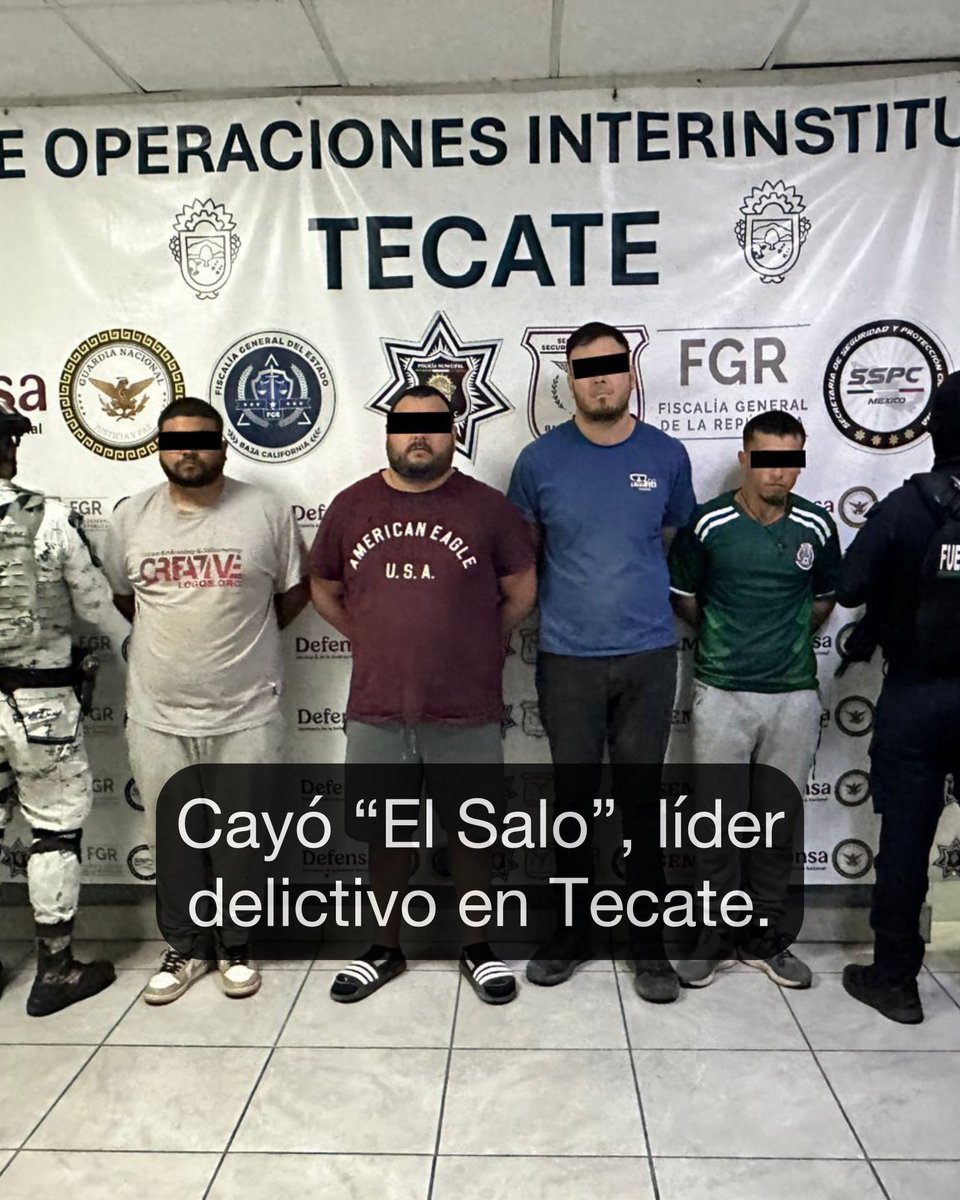 DanielAndradeTV's tweet image. #BC | CAYÓ "EL SALO" LÍDER DELICTIVO RELACIONADO EN HOMICIDIOS EN TECATE

En un operativo realizado por las Fuerzas de Seguridad de Baja California, fue detenido uno de los objetivos prioritarios relacionado en homicidios y otros actos delictivos en Tecate y zonas aledañas.

Se