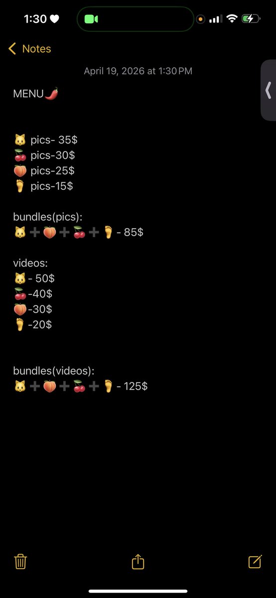 sexyjanaa's tweet image. MENU 😉 #menu #selling #findom