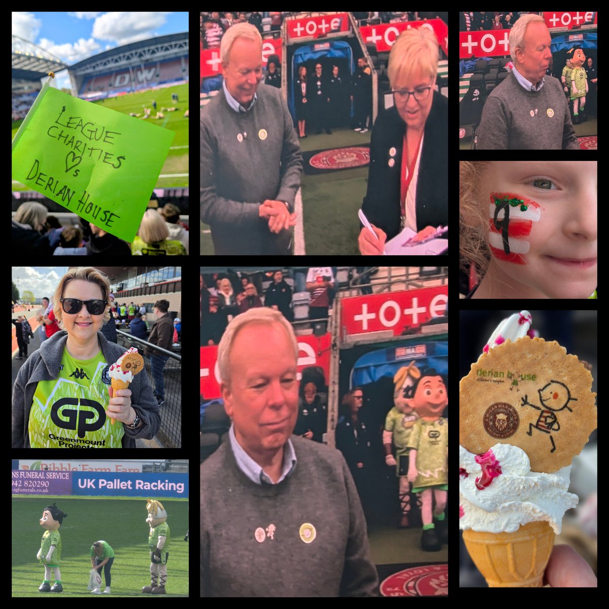 LeagueCharities's tweet photo. Great afternoon at Wigan Rugby for their Derian House takeover day...with a special guest of honour...Mr Steve Pemberton!!!
Wigan did not win in the end, so as Reece once said in an award acceptance speech Steve must be "a f*cking jinx" 😉😂
#TheLeagueOfGentlemen #InsideNo9 https://t.co/aIfploTYQZ