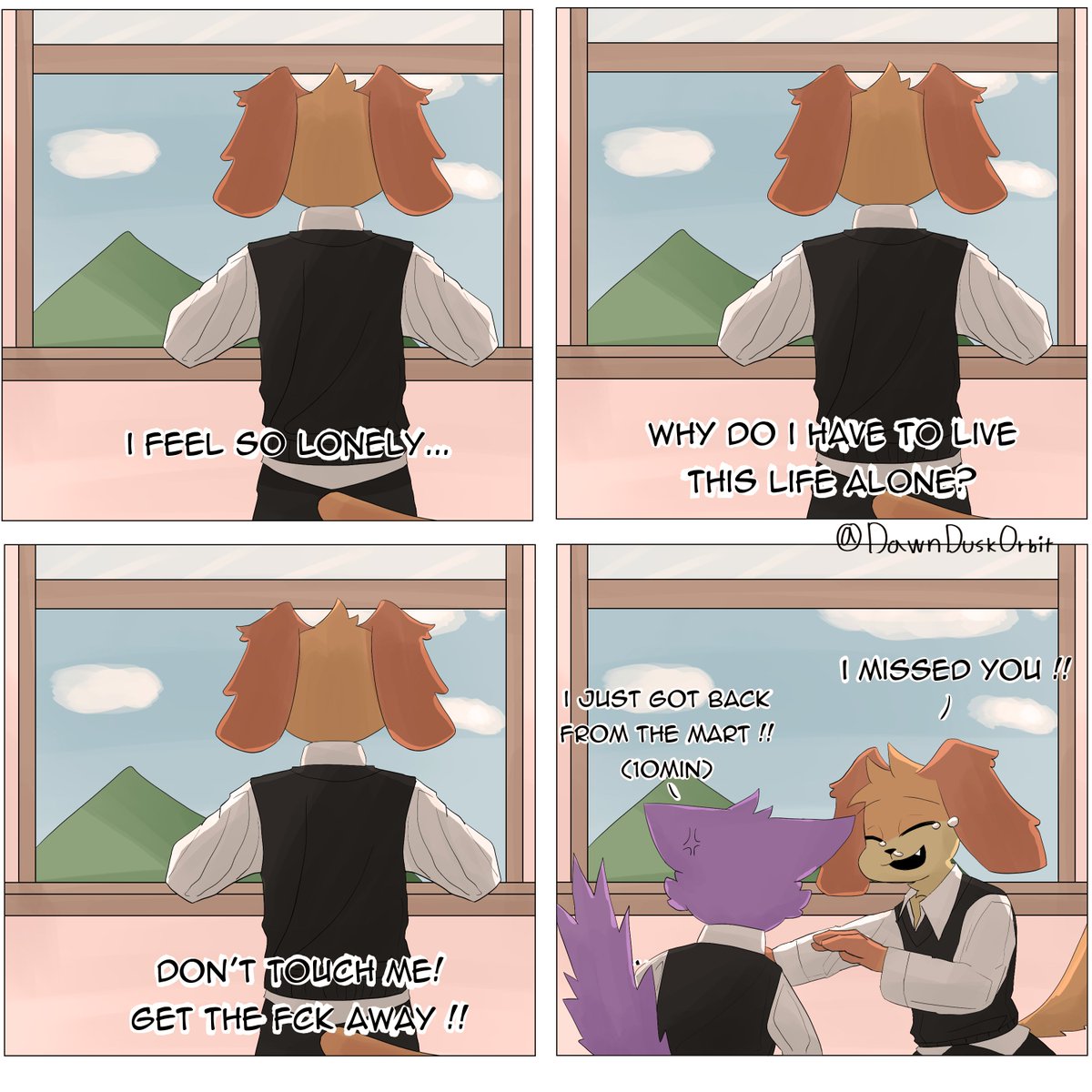 DawnDuskOrbit's tweet image. Lonely (2/2)

#dogday #catnap #SmilingCritters