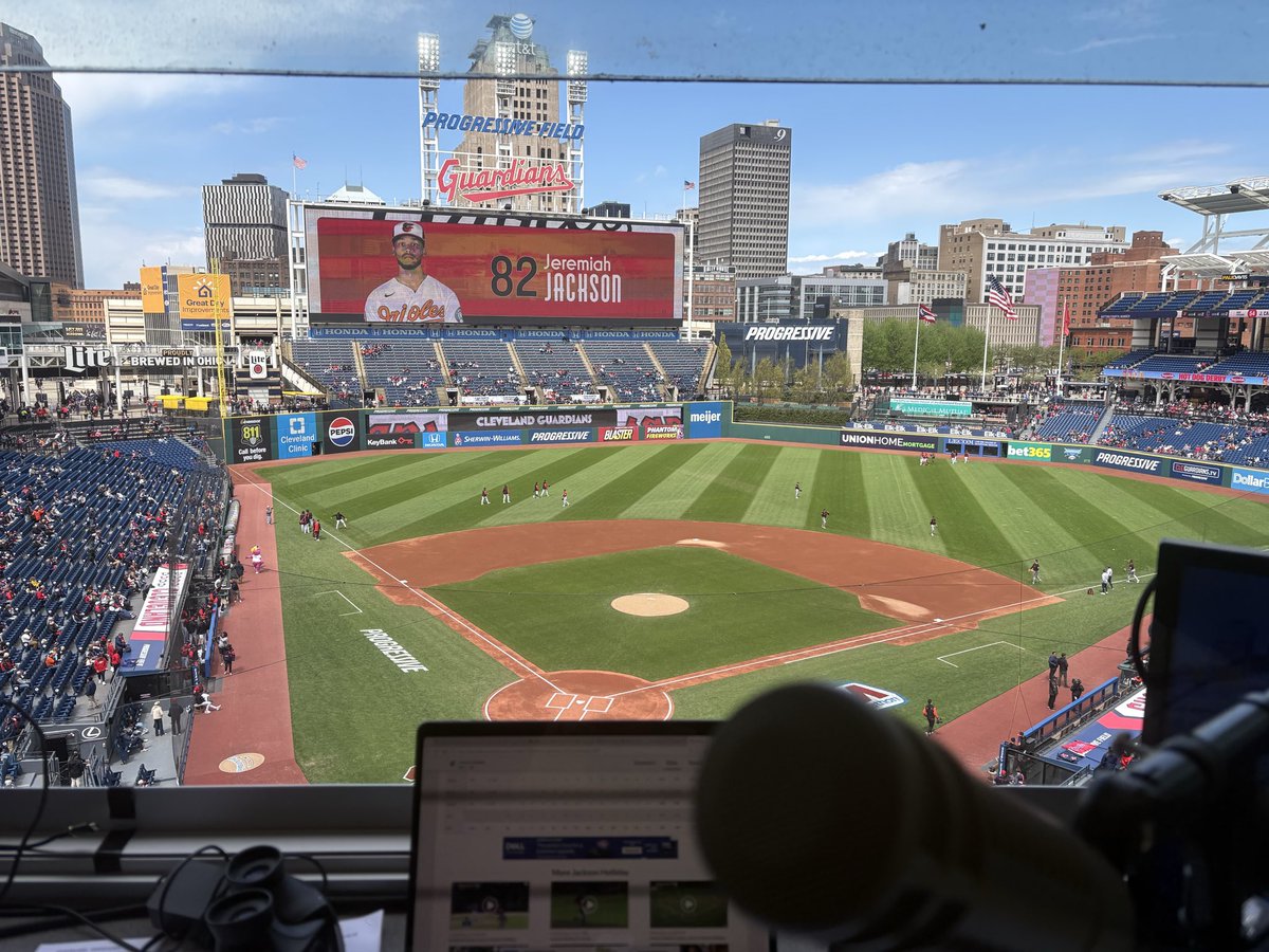 BrettHollander's tweet photo. Baseball on the radio today - last day from Cleveland, OH.

#Orioles would love to get a series split before the road trip heads to KC.

We are rolling right now on the Orioles Radio Network

@benwag247 alongside 

Check in with us ! https://t.co/jAGzlG0NAq
