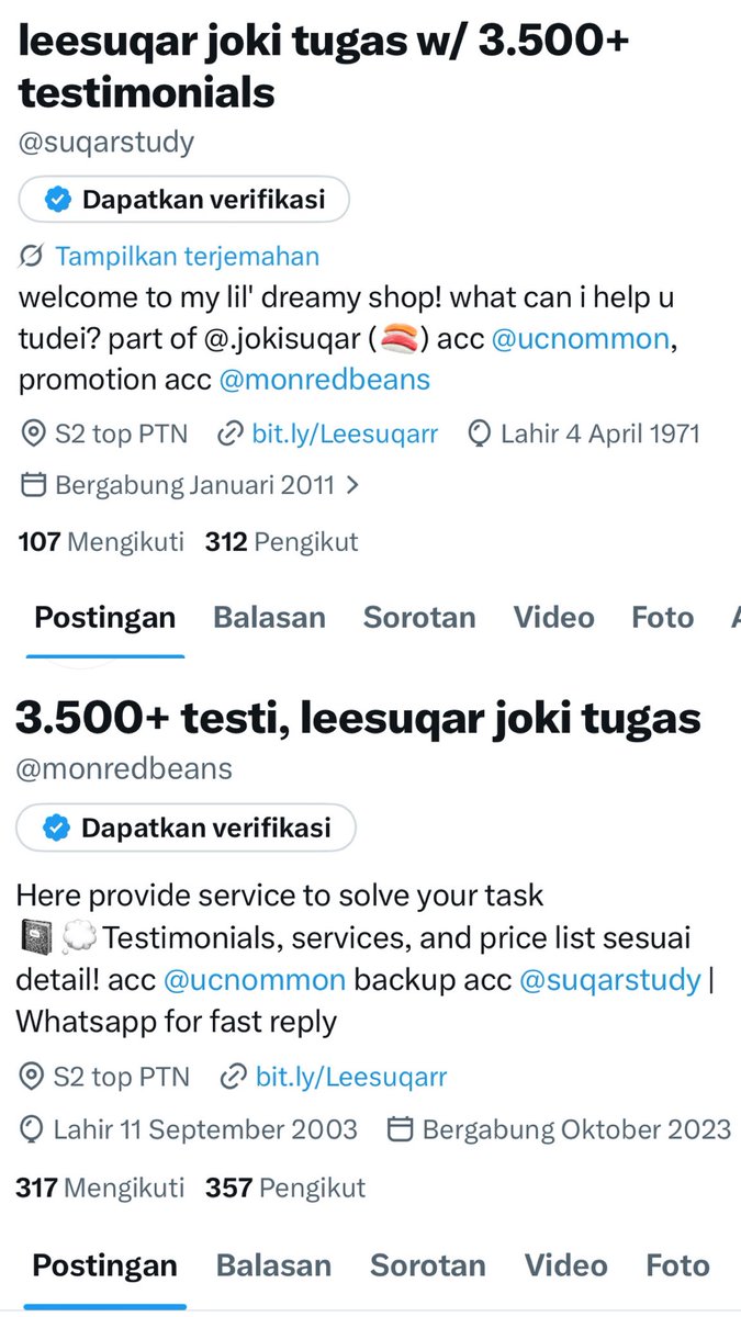 liaa ; joki tugas! 3.500+ testi tweet media