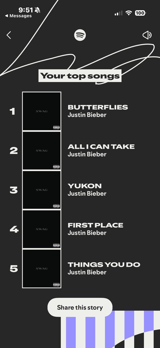 This was literally my spotify wrapped last year. Let me not get tickets to swag tour and everyone is getting jumped