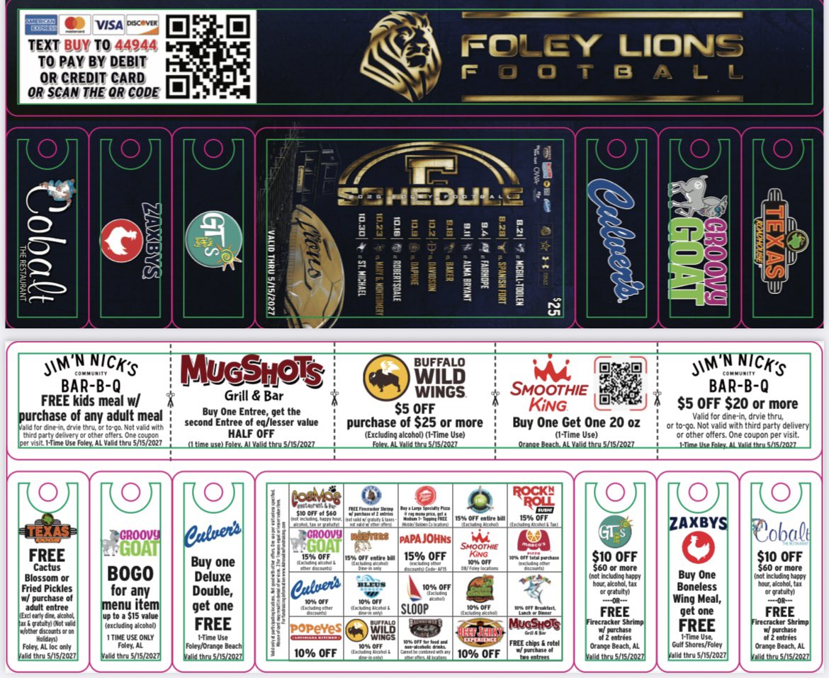 FoleyLionsFB's tweet image. Be on the lookout for our Lion Card coming out on April 20th! Please support our program by purchasing a card from a Foley Football player. Go Lions! 

#OwnIt #1ROAR 🦁