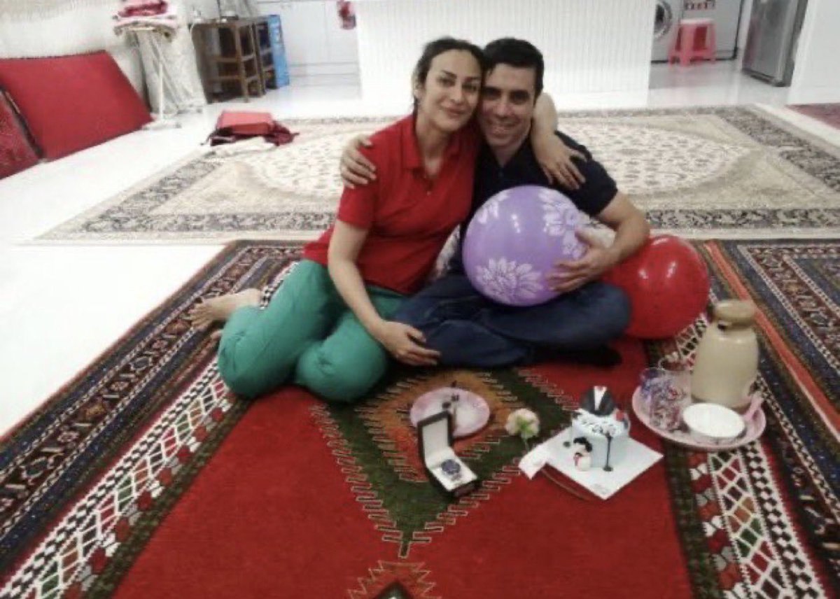 sappholives83's tweet photo. Salehe Akbari and her husband Ahmad Khodai adored each other, and they believed in democracy. Both nurses, they secretly provided medical care to injured protesters, as Iranian security forces were searching hospitals and executing the wounded in their beds.

The Islamic regime found out what they were doing, and raided their home. They killed Salehe in front of her husband by shooting her in the heart, and took him to prison, where they would torture him, breaking his ribs and causing permanent damage to his kidney.

As Ahmad was being transported to prison, the men who had murdered his wife were photographing themselves as they gang-raped her lifeless body. 

After he was released, they sent him the photographs. 

Not long afterwards, Ahmad posted a final message on Instagram. Then he took his own life, unable to live with what had been done to her. 

These are two deaths. There were tens of thousands more — and the Islamic state is still killing.
