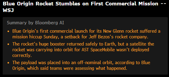 Well Blue Origin botched the $ASTS BlueBird 7 satellite launch and the ...