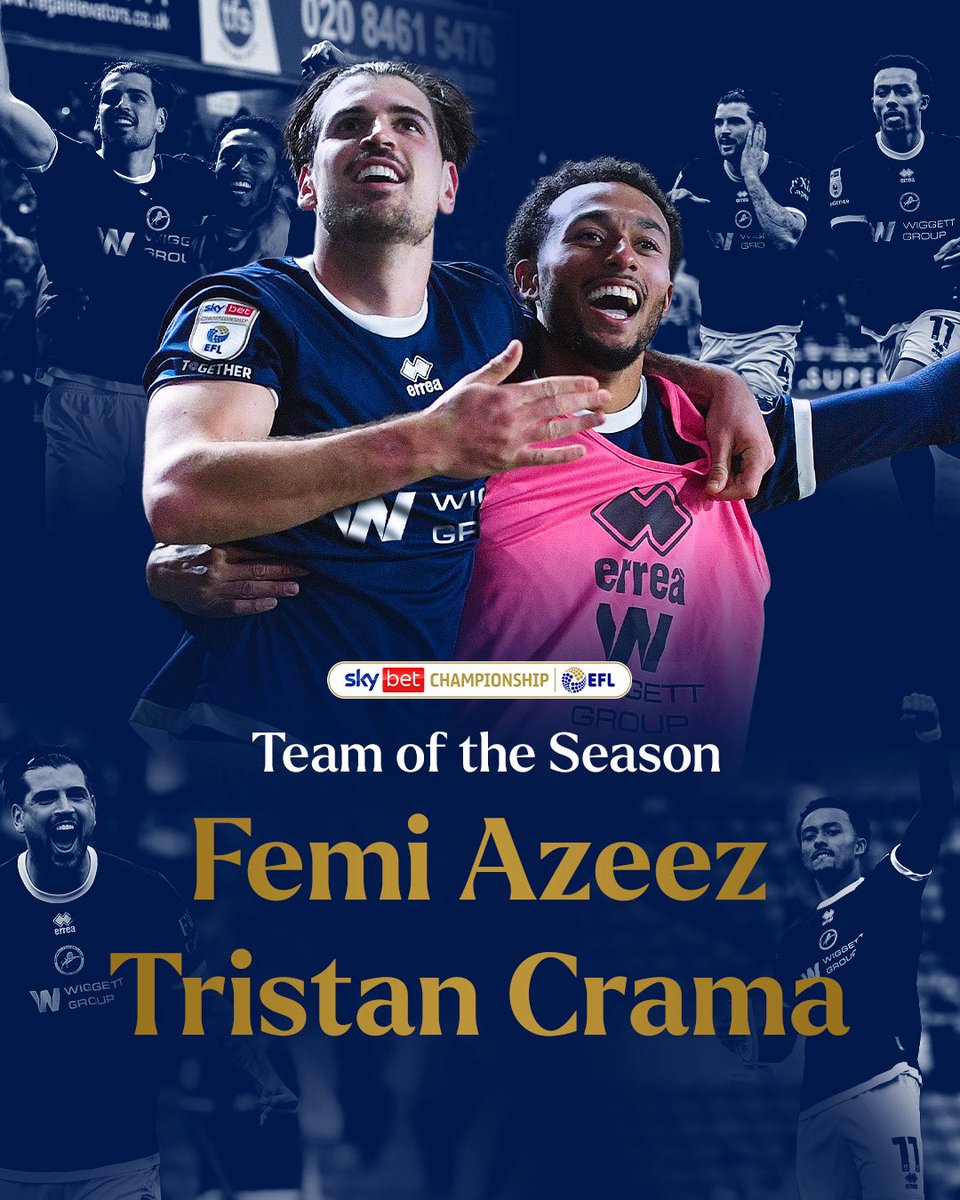 🙌 Rewarded for a fantastic season.

Femi Azeez and Tristan Crama have been named in the <a href="/SkyBetChamp/">Sky Bet Championship</a> Team of the Season!