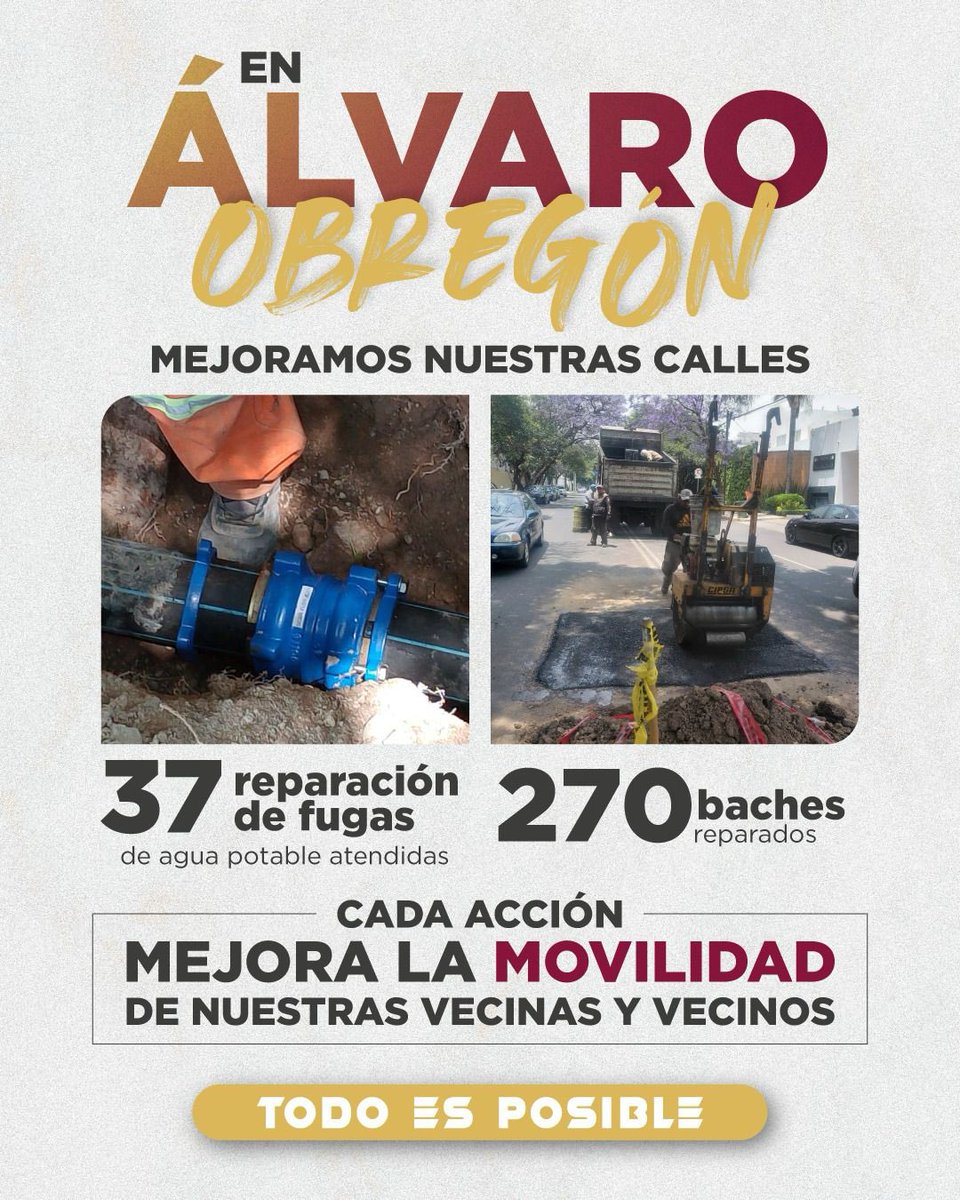 LopezCasarinJ's tweet image. Un problema en la calle no se queda ahí, representa un impacto todos los días a muchas familias.

Por eso, esta semana dimos respuesta a estos reportes en distintas colonias de Álvaro Obregón, mejorando lo que sí se siente.

#CasarínAlcalde
 #TodoEsPosible