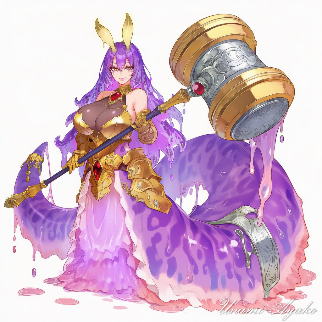 unamiayako's tweet photo. 黄金の触角はそなたの価値を計る
テストバージョン5 (test ver5.)
武器装着バージョン。
SFW, No nudity, no suggestive intent.
#AIart #Sluggirl https://t.co/HzzZkhkgMi