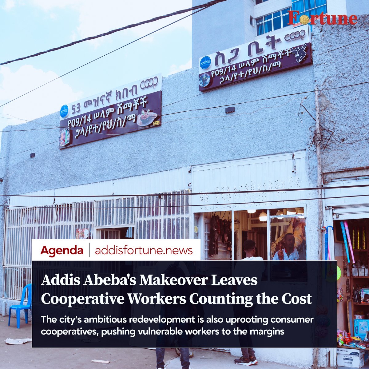 addis_fortune's tweet image. For years, Awoke Tezera managed a network of 30 retail shops and flour mills under a consumer cooperative near Sidist Kilo. A corridor development project closed the cooperative, leaving 120 employees jobless. #Urban #Development #Ethiopia

Read more - shorturl.at/g8xtX