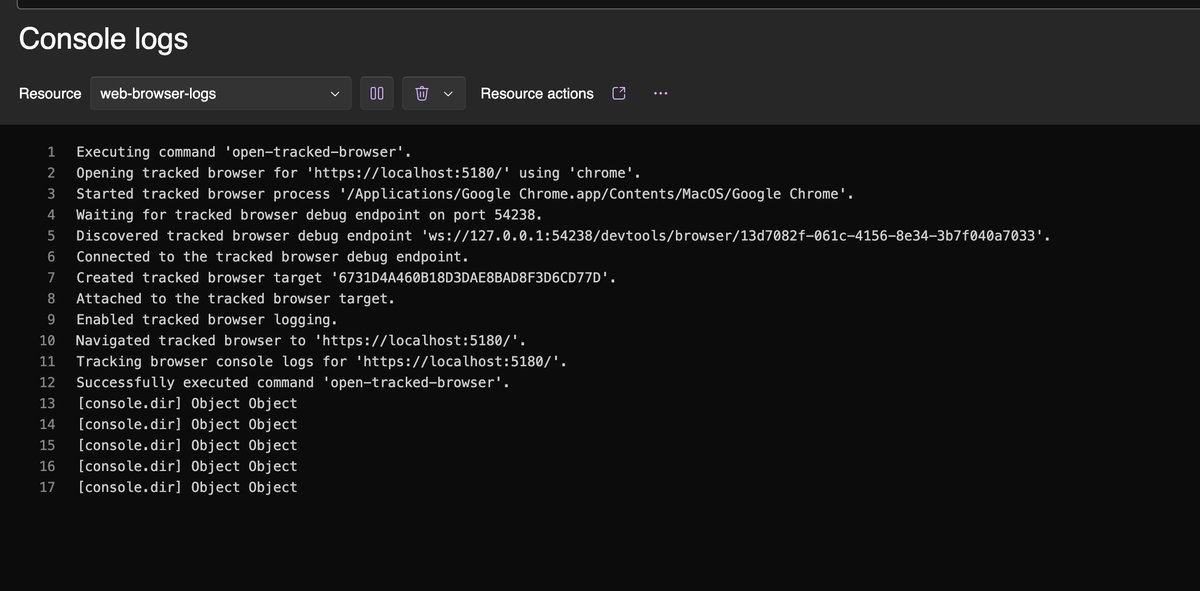 davidfowl's tweet photo. Just spiked a new integration for aspire that pushes browser network traffic and logs into the model,  that makes it possible for the agent to see the front end and backend logs, making debugging across tiers *much* easier.

#aspiredev #agents https://t.co/MOn4gOQkOv