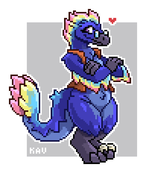 [C for @/Engy , art by me]

Cute pixelly raptor boii