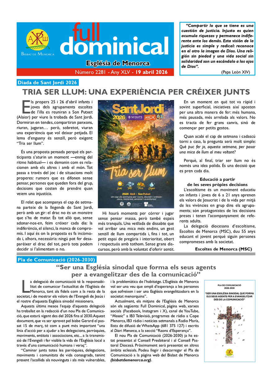 Bisbat de Menorca tweet media