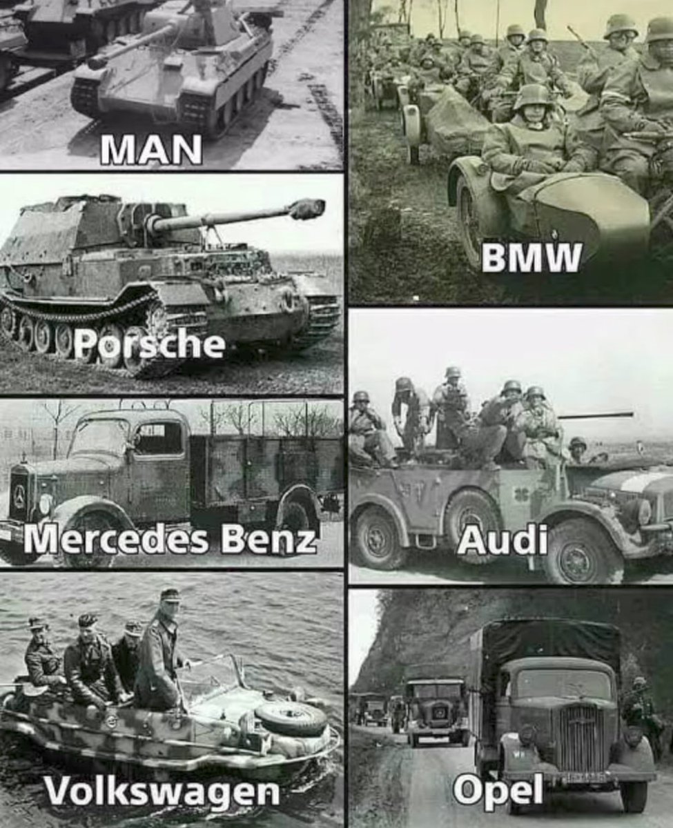 Denk gelmişken;
Savaş zamanı sivil üretimi bırakıp, askeri üretim yapan,savaş sonrası altyapı kayıplarına rağmen yeniden yapılanan firmalar küresel ölçekte markalaşmıştır.Yani;şekille,tüyle uğraşmaktan üretemeyen toplumlar, sözde"gâvur"un ürettiklerini bayıla bayıla kullanıyor..!