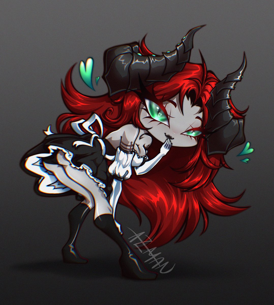 BeelzebubBxtch's tweet photo. Maid of Mischief! Serving You More Than Just Looks! ~🖤❤️

🎨: @/azman_who 
(VGen link below! 🔥)
#VTuber #VGenCommission #BeelzInked https://t.co/tIgrZOjBDa
