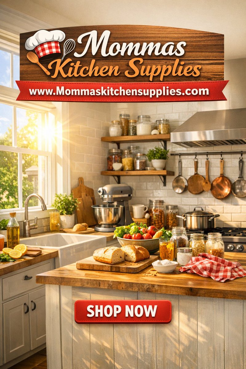 Mommaskitchen1's tweet image. Brighten your kitchen with the tools that make every meal easier and more enjoyable ☀️🍳
Shop quality, style, and convenience all in one place at Mommas Kitchen Supplies—your go-to for everything kitchen!
👉 Mommaskitchensupplies.com
🛒 Shop Now#MommasKitchenSupplies #ShopNow