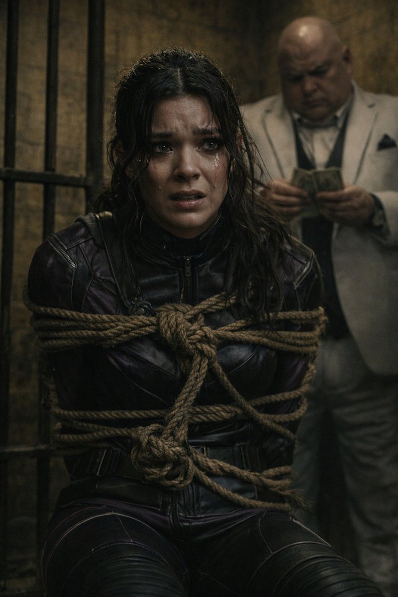 heroineperil66's tweet image. A briefcase. A nod. A transfer of ownership. 🏆 Fisk turned away first. He was already done with her. Full video on Patreon.

patreon.com/posts/kate-bis…

#KateBishop #Hawkeye #Marvel #WilsonFisk #Kingpin #Ryona #Capture #Helpless