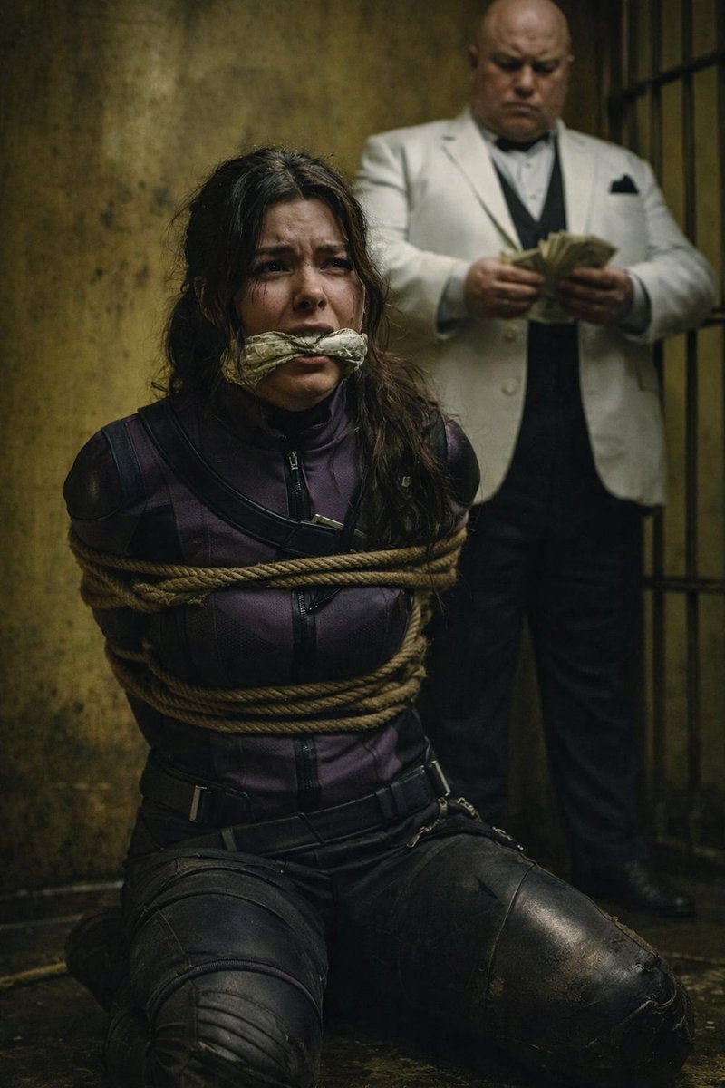 heroineperil66's tweet image. A briefcase. A nod. A transfer of ownership. 🏆 Fisk turned away first. He was already done with her. Full video on Patreon.

patreon.com/posts/kate-bis…

#KateBishop #Hawkeye #Marvel #WilsonFisk #Kingpin #Ryona #Capture #Helpless