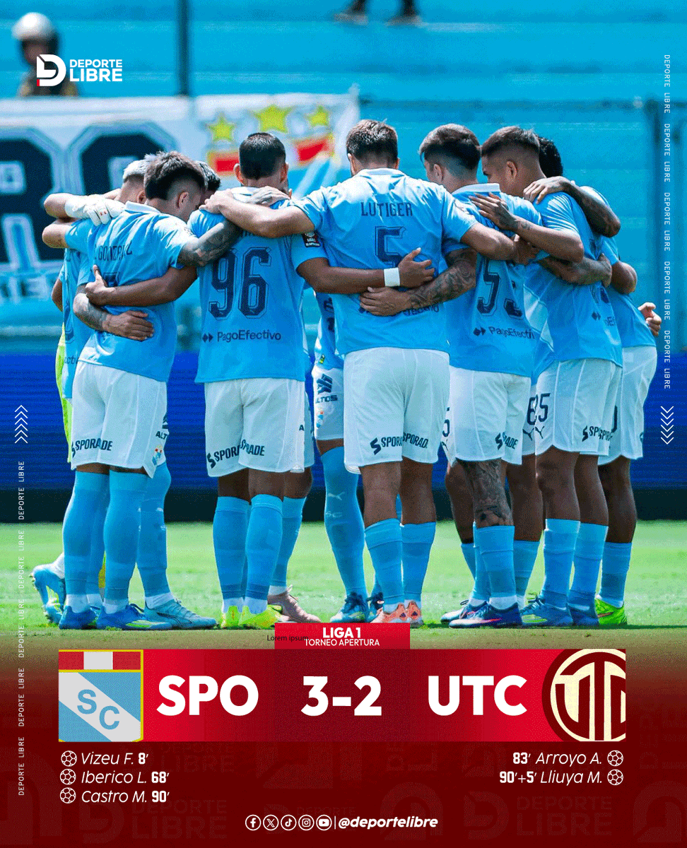 DeporteLibre_Pe's tweet image. VICTORIA CELESTE EN EL GALLARDO 💎⚽🔥

Sporting Cristal venció 3-2 a UTC por la fecha 11 del Torneo Apertura, en el Estadio Alberto Gallardo 🏟️⚽

#SportingCristal #UTC #Liga1 #TorneoApertura #FútbolPeruano #Liga1Max