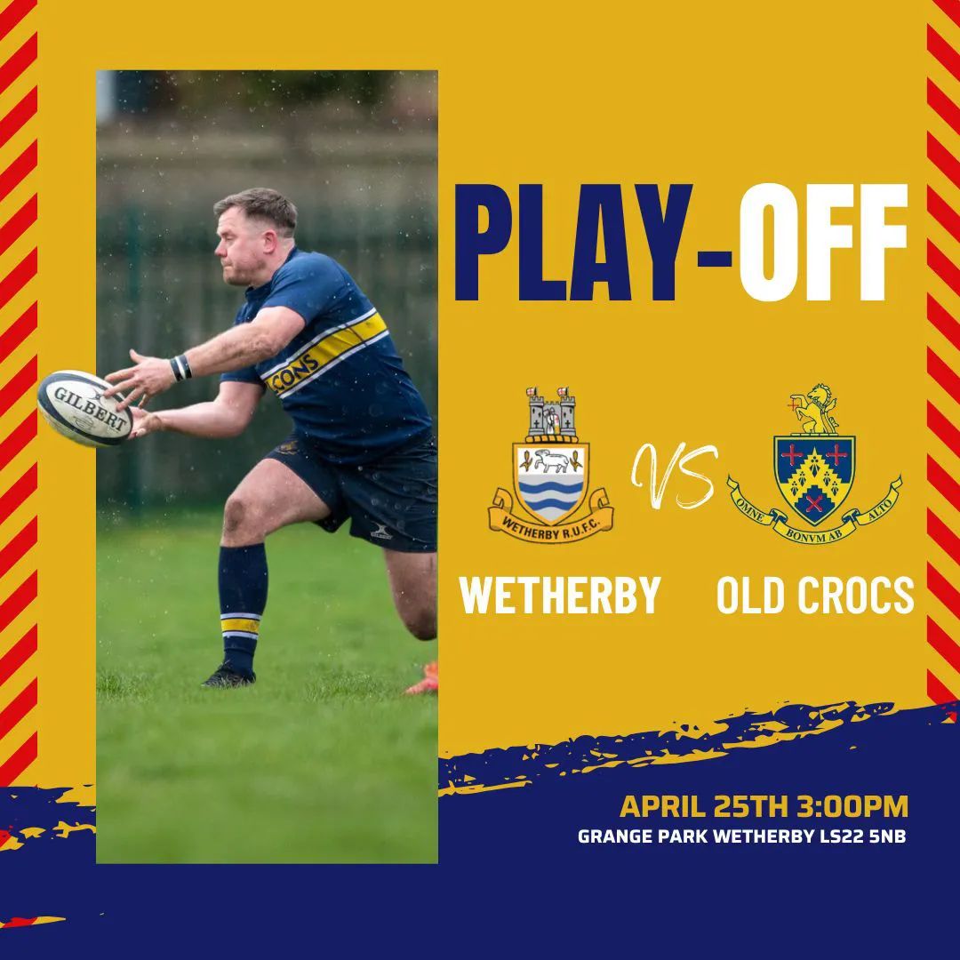 ocrufc's tweet photo. This Saturday, there will be a play-off match between Wetherby and Old Crossleyans.
It will take place at Wetherby.
A coach has been arranged to include supporters. The coach is scheduled to depart at 12:30 from Crocs
If you wish to reserve a seat, please contact Jon Bake https://t.co/v5mCP8DnZL