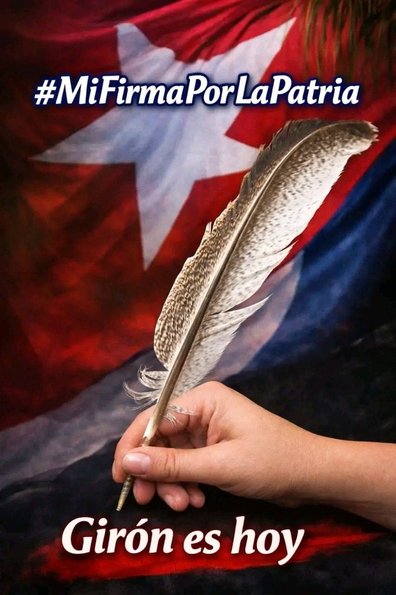 #MifirmaPorLaPatria que cada cubana y cubano digno de esta tierra, ratifique su compromiso con la Patria, con la tierra que nos vio nacer, por nuestros hijos e hijas, por sus sueños y su futuro en paz.  #CubaEstáFirme 
#CubaVencerá